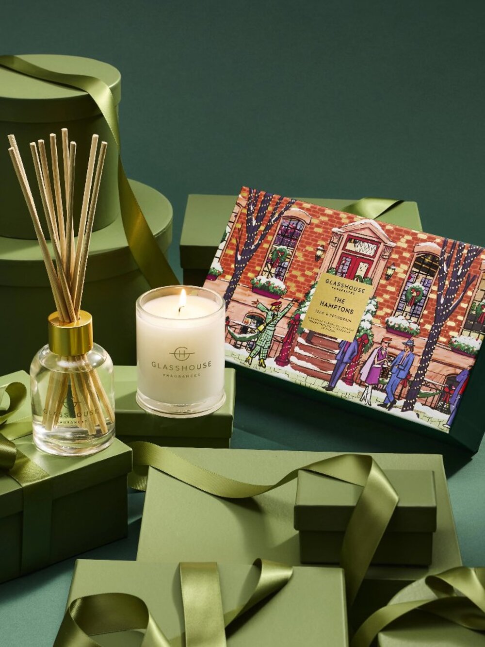 GLASSHOUSE FRAGRANCES The Hamptons Home Gift Set NWT